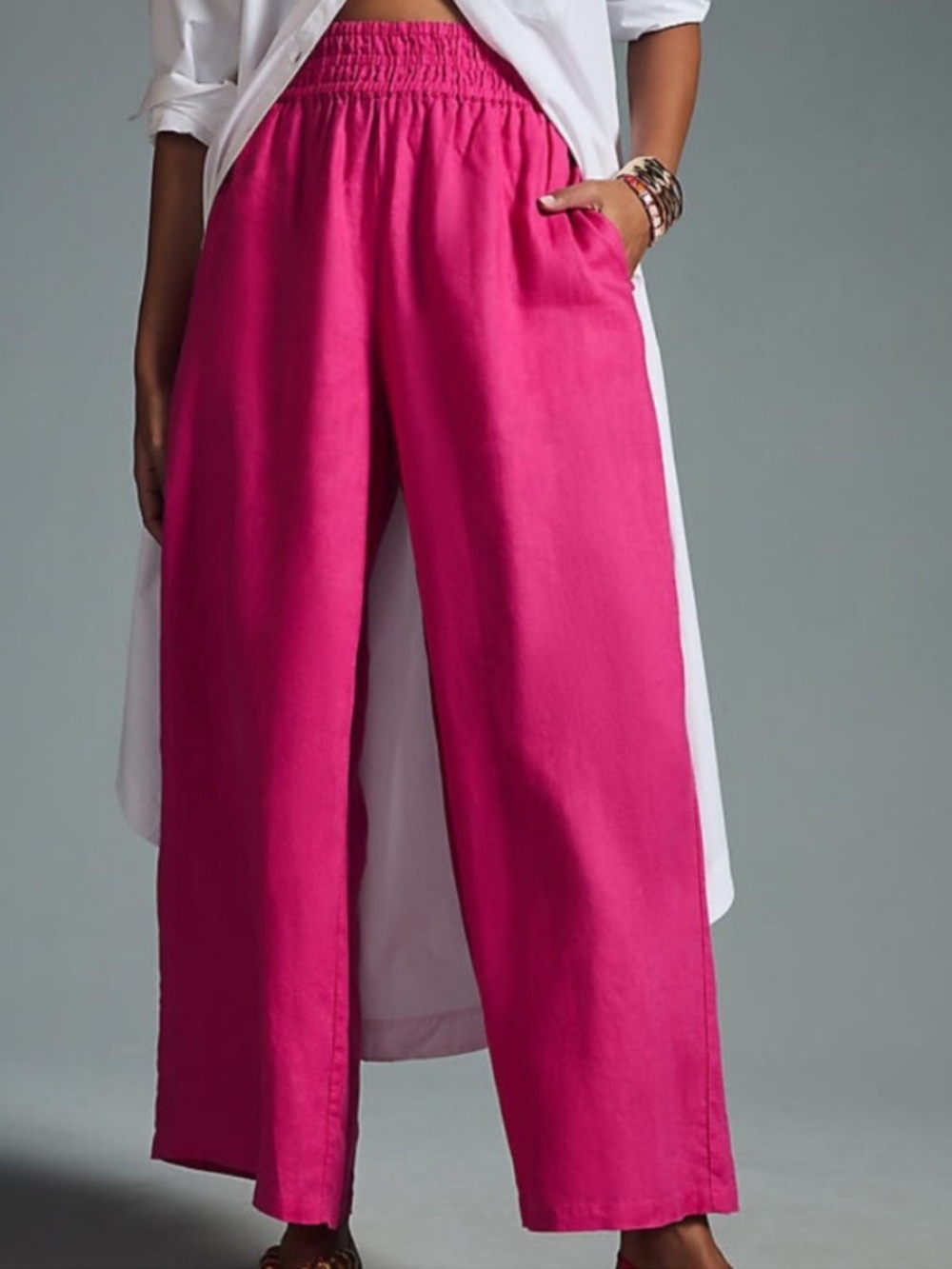NWT The Somerset Linen Pull-On Pants, size XXS